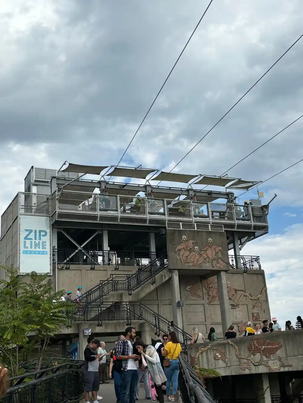 The launch structure with the stairs up to it